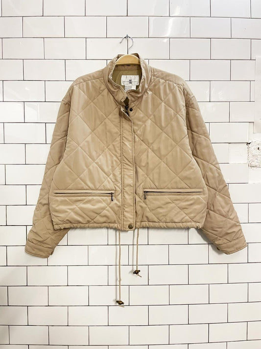 vintage 90s cotton ginny diamond quilted crop jacket - good market thrift store