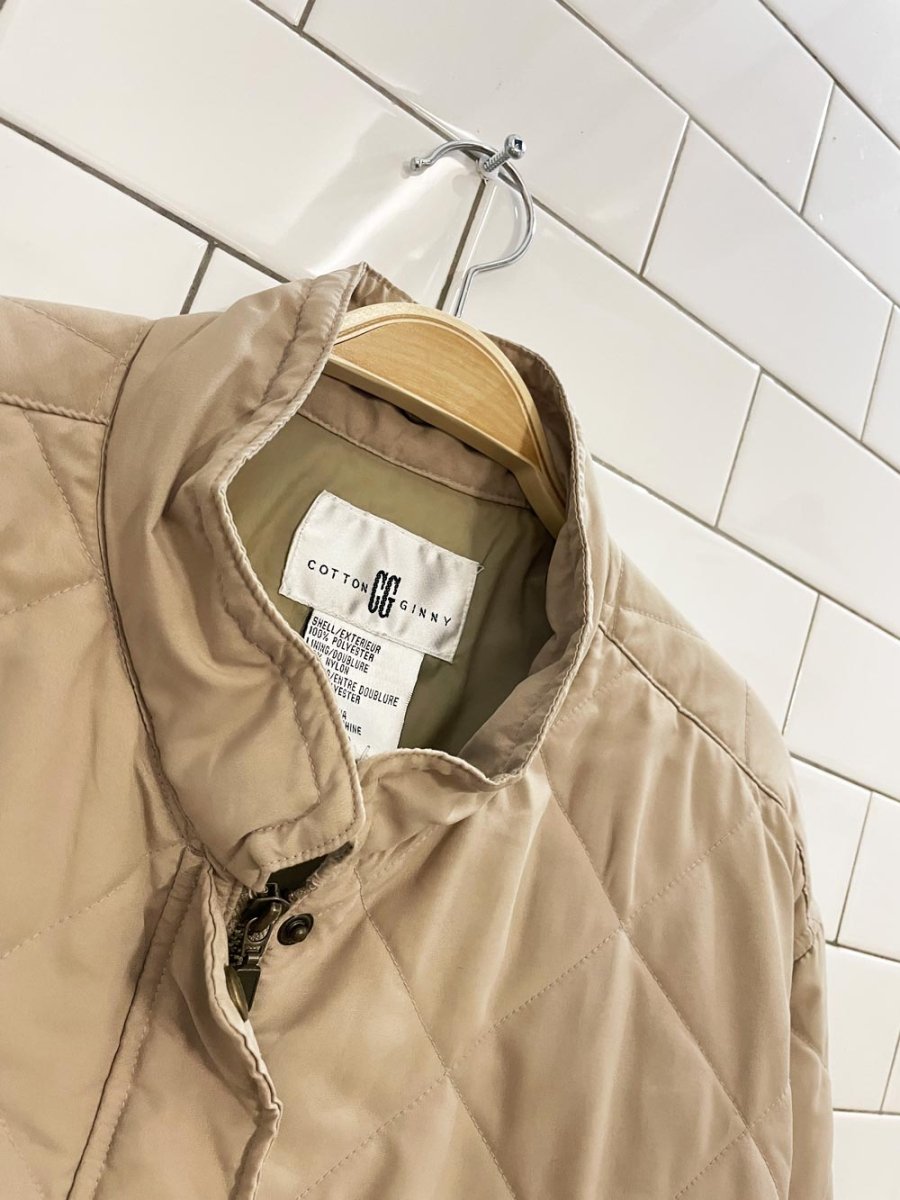 vintage 90s cotton ginny diamond quilted crop jacket - good market thrift store
