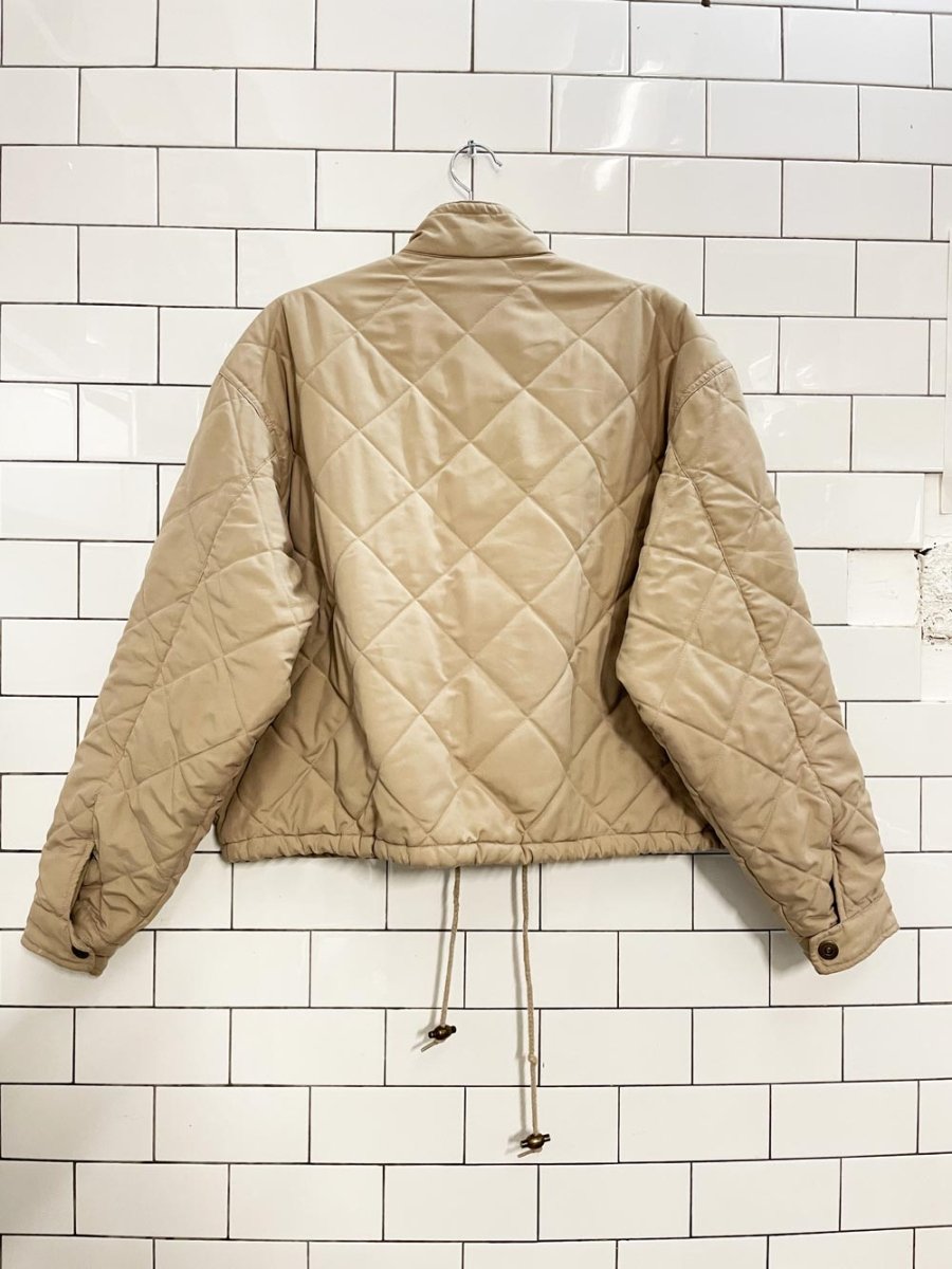 vintage 90s cotton ginny diamond quilted crop jacket - good market thrift store