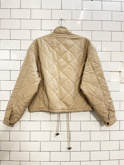 vintage 90s cotton ginny diamond quilted crop jacket - good market thrift store