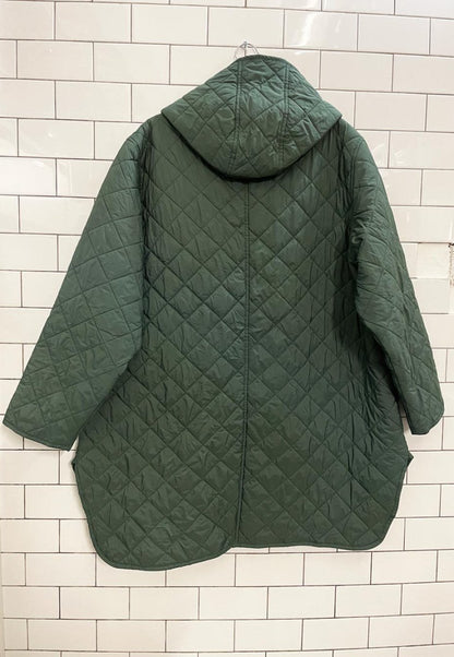 old navy diamond quilted hooded liner coat - good market thrift store