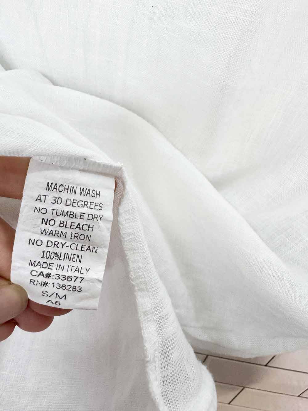 orange amore 100% linen knit combo oversized tee | made in Italy