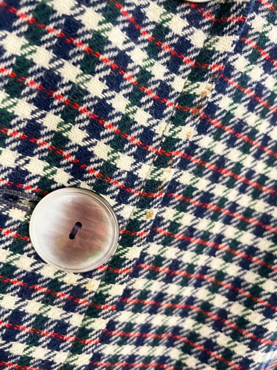 vintage 70s pendleton 100% wool pleated shoulder plaid shirt jacket - good market thrift store