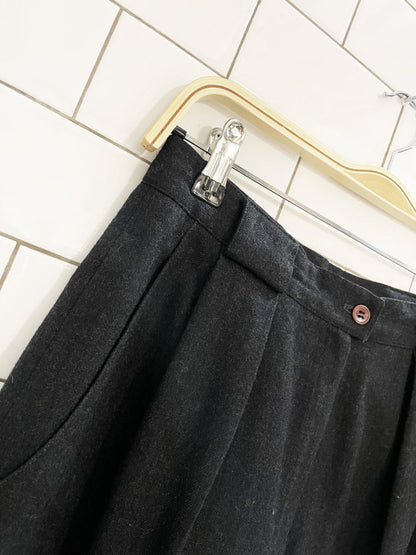 vintage 00s jones new york 100% wool pleated prohibition trouser - good market thrift store