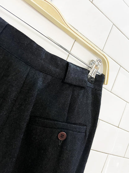vintage 00s jones new york 100% wool pleated prohibition trouser - good market thrift store