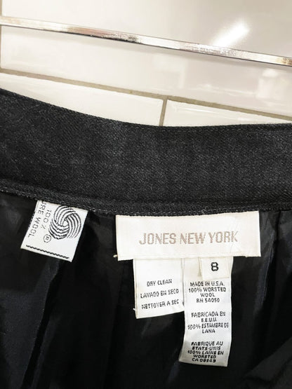 vintage 00s jones new york 100% wool pleated prohibition trouser - good market thrift store