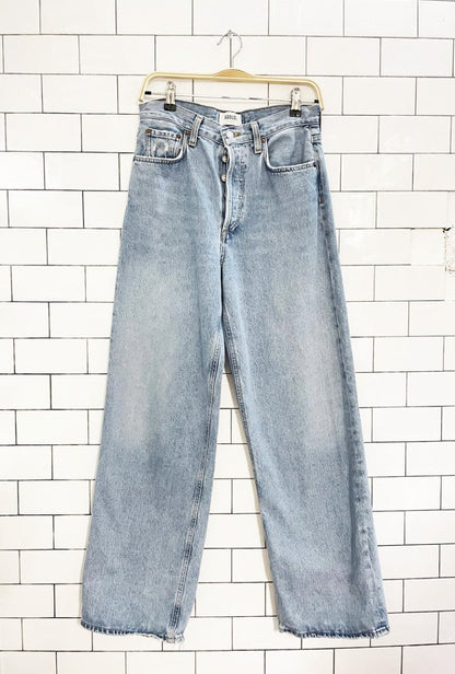 agolde low rise button fly baggy jeans - good market thrift store