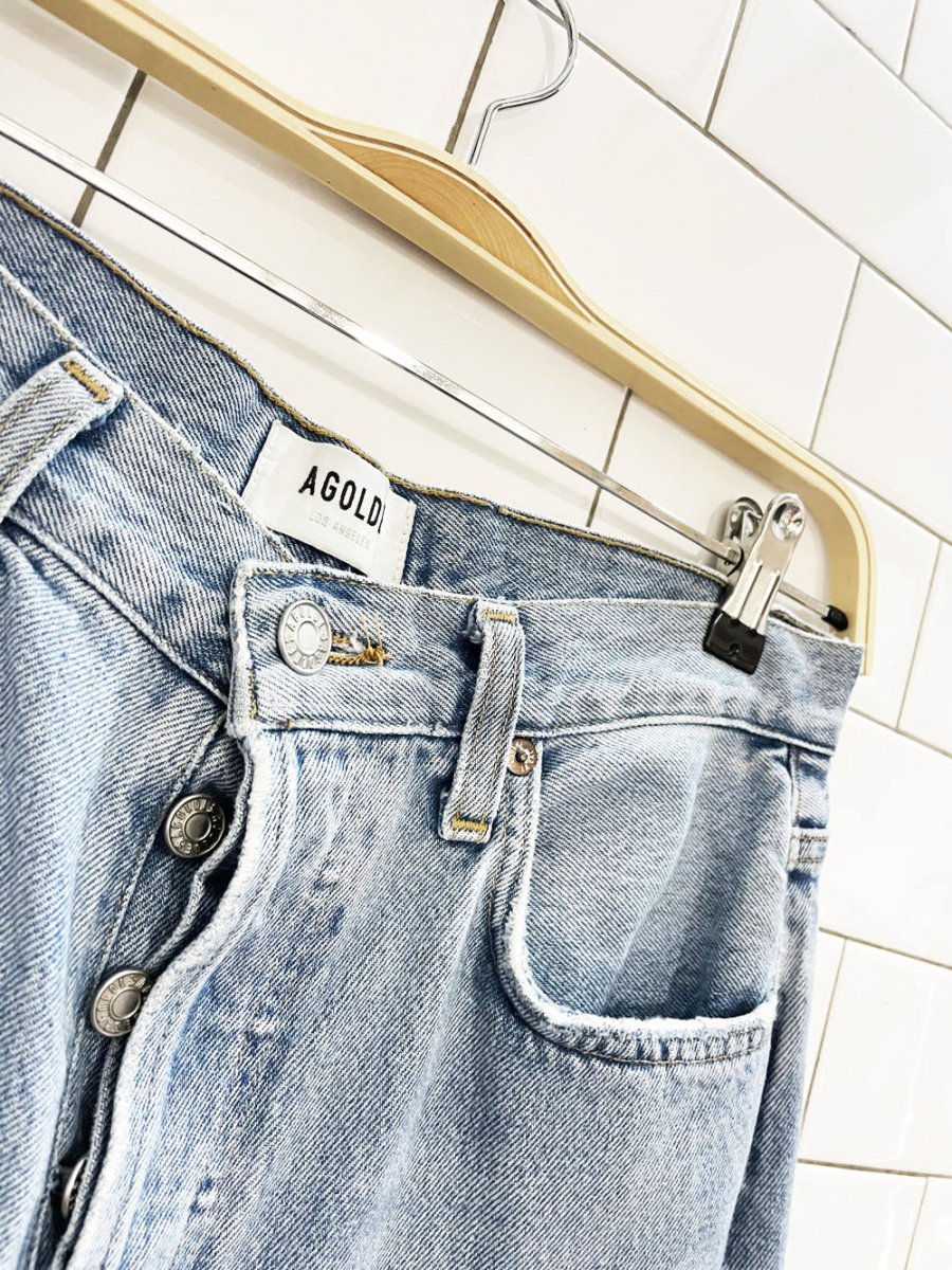 agolde low rise button fly baggy jeans - good market thrift store