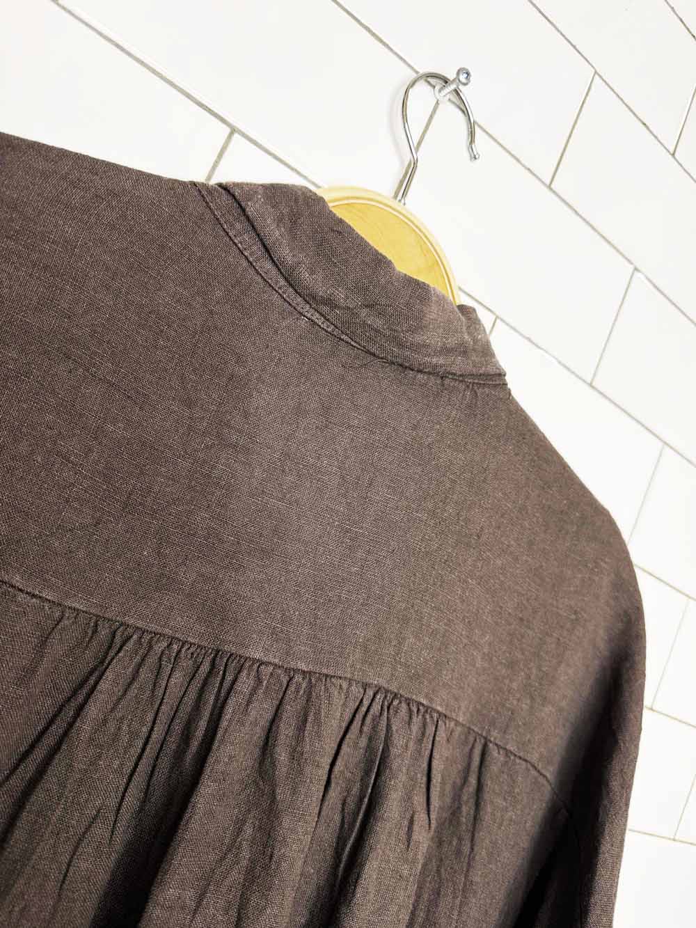 civico 1 100% linen oversized boxy shirt | made in Italy