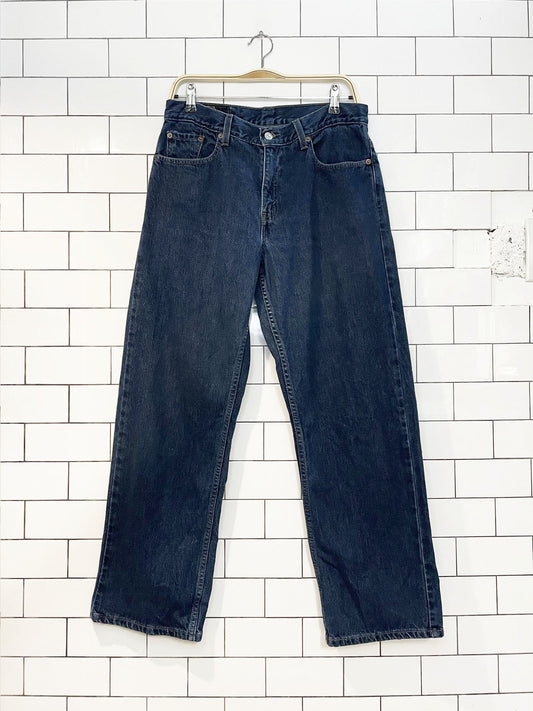 vintage 00s levi's 557 low rise loose fit straight leg jeans