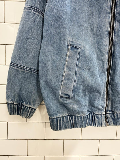 bershka oversized hooded denim jacket - good market thrift store
