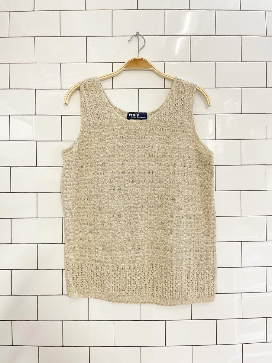 vintage 00s truly knit tank - good market thrift store