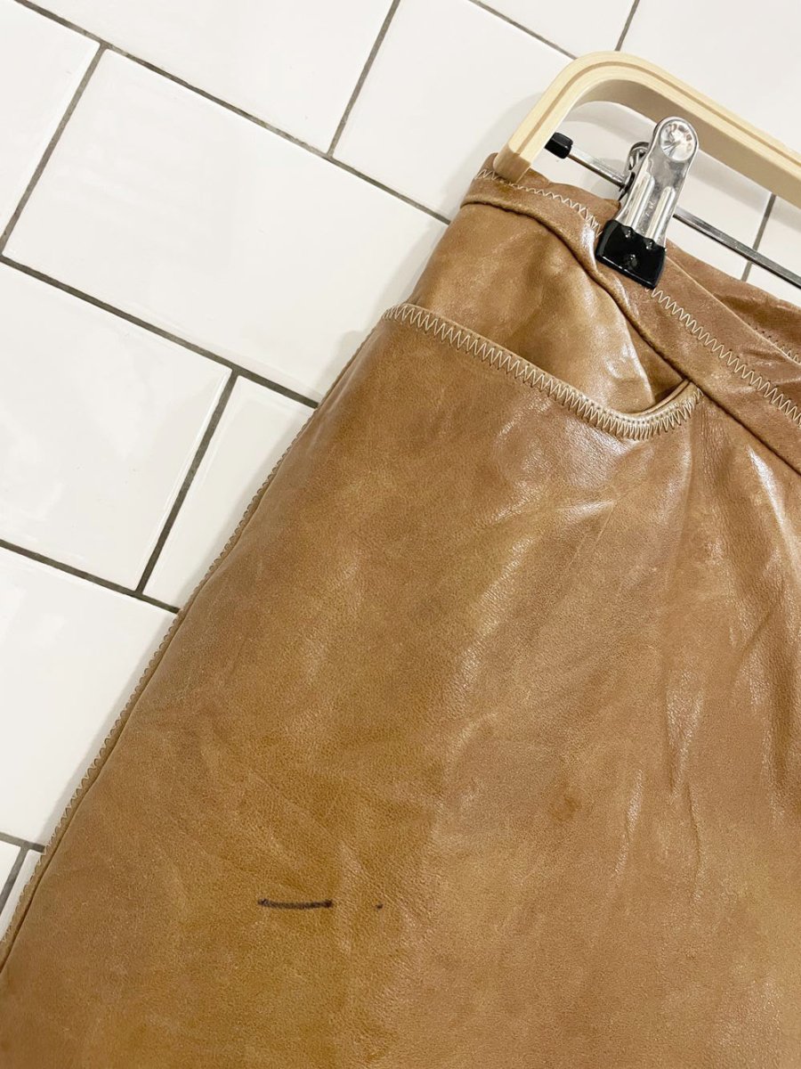 y2k gap leather low rise bootcut western pants - good market thrift store