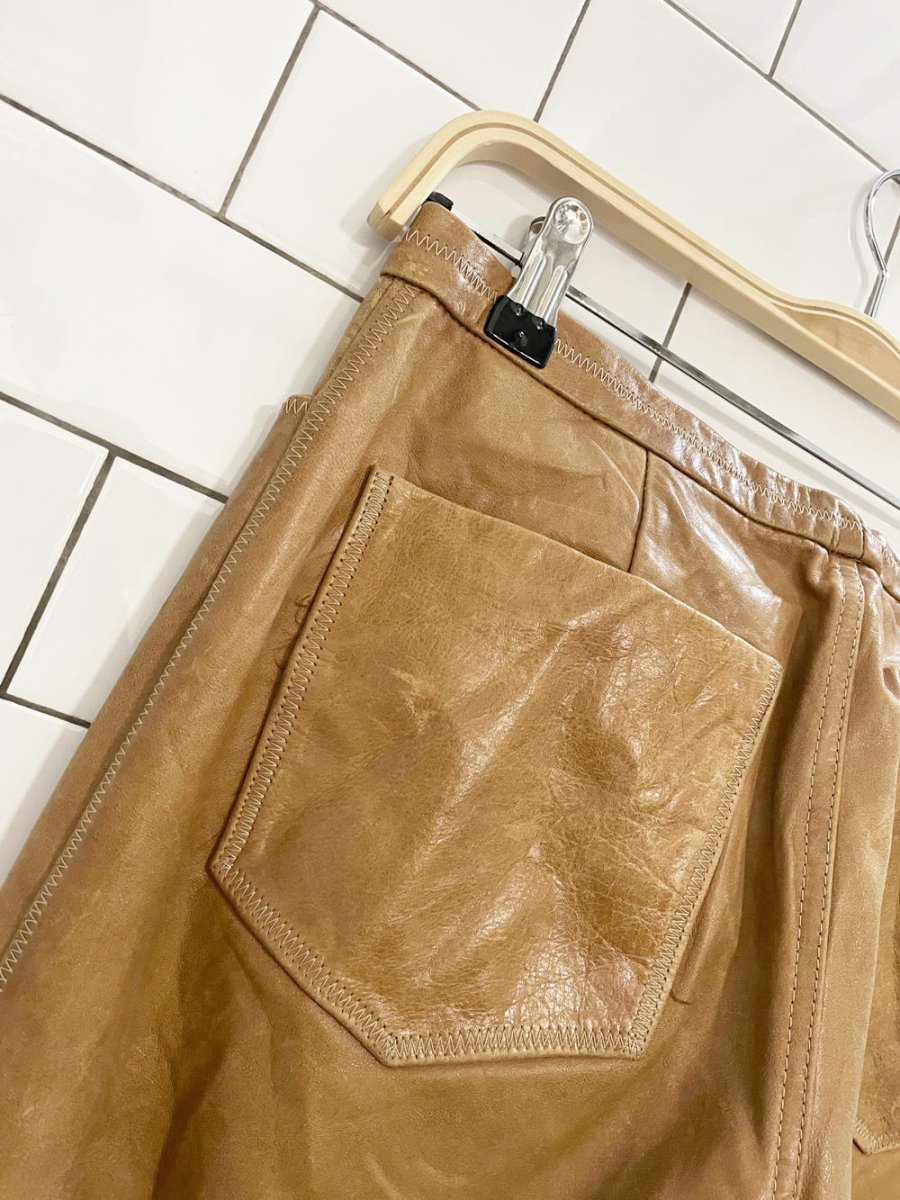 y2k gap leather low rise bootcut western pants - good market thrift store