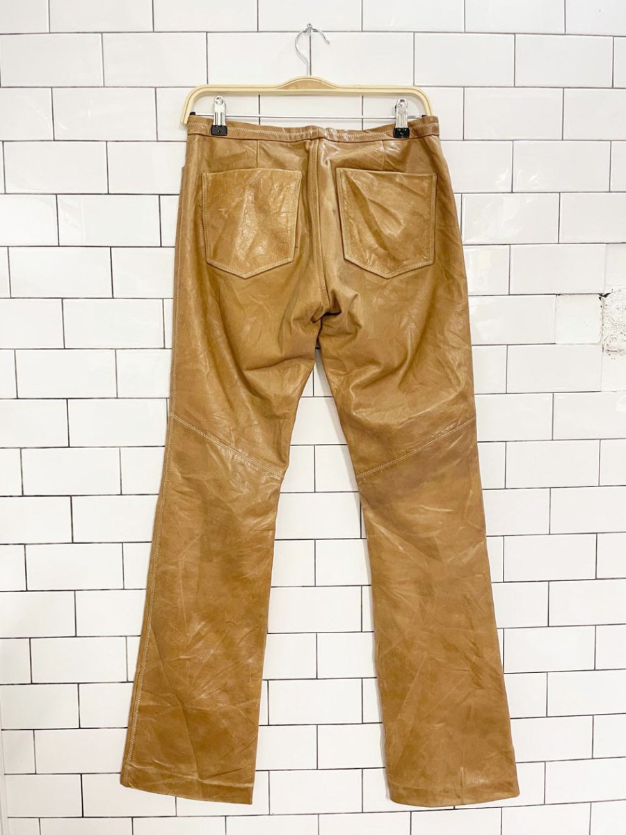 y2k gap leather low rise bootcut western pants - good market thrift store