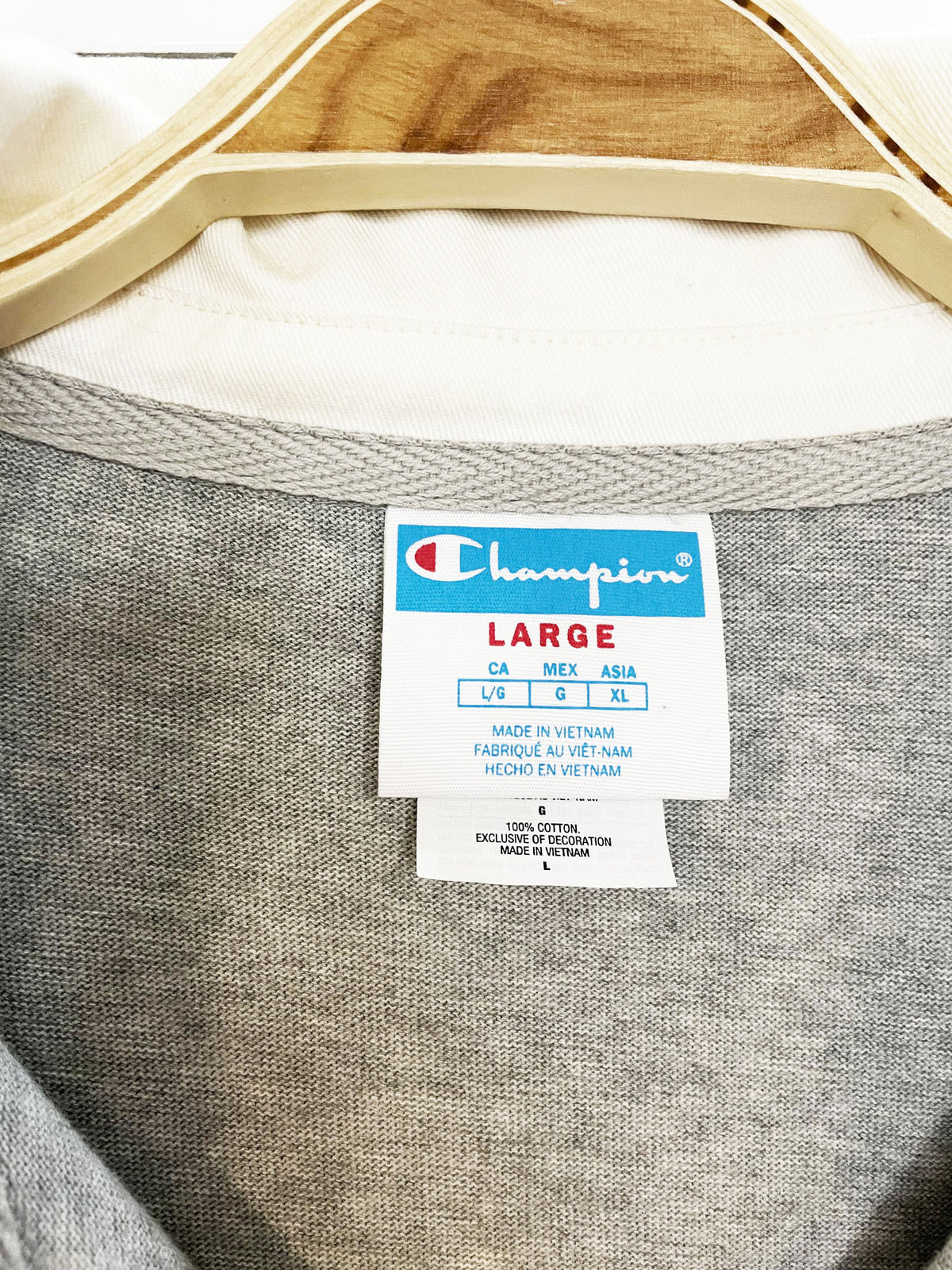 vintage 00s champion oversized rugby kangaroo pocket long sleeve shirt