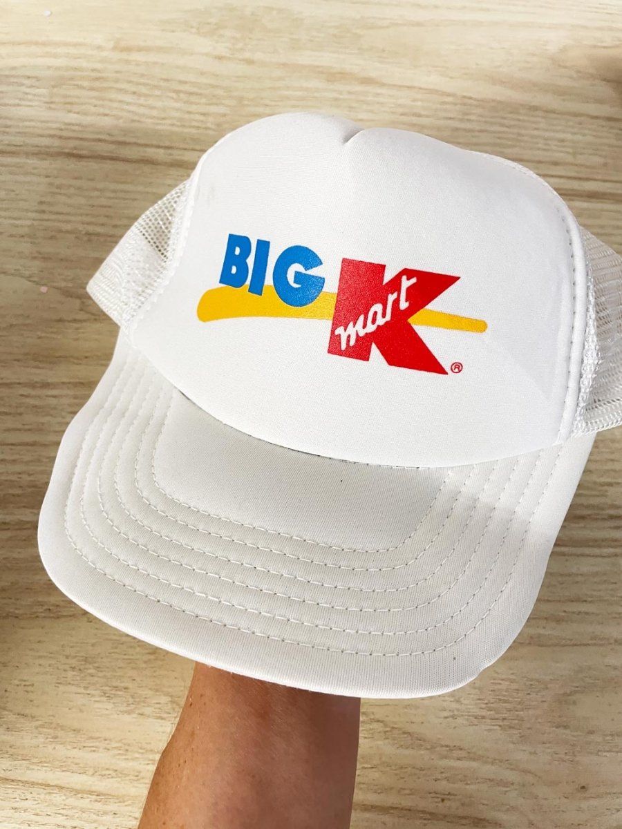 vintage 80s big K mart trucker hat - good market thrift store