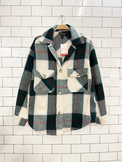 streetwear plaid flannel shirt jacket - good market thrift store