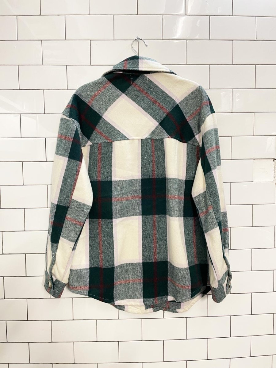 streetwear plaid flannel shirt jacket - good market thrift store