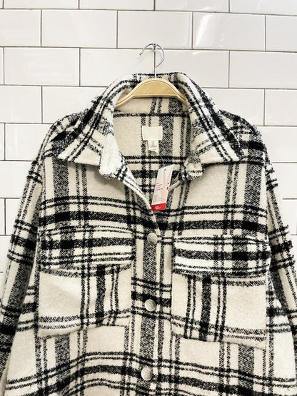 h&m 2024 oversized wool - blend shirt jacket - good market thrift store