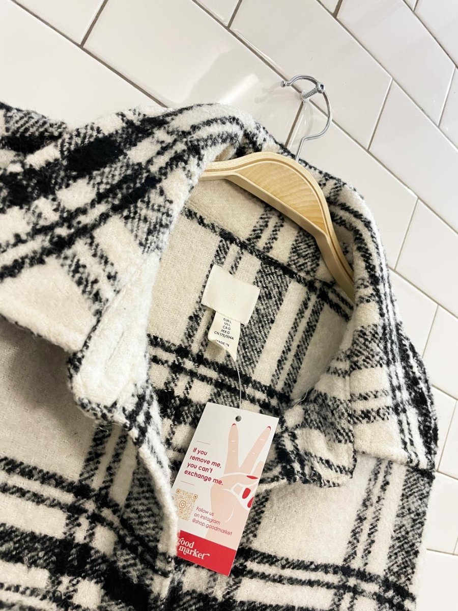h&m 2024 oversized wool - blend shirt jacket - good market thrift store