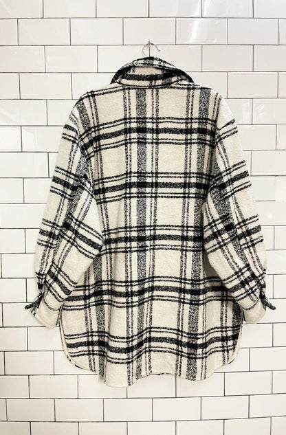 h&m 2024 oversized wool - blend shirt jacket - good market thrift store