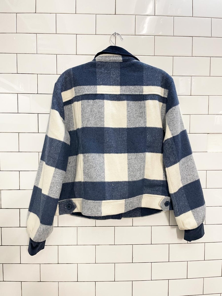 velvet heart plaid cord trim shirt jacket - good market thrift store