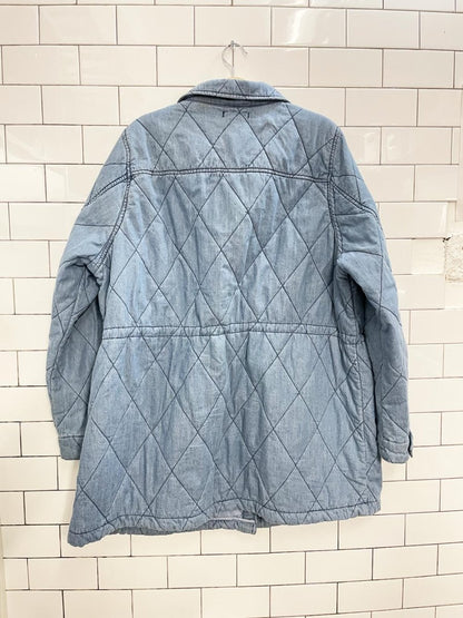 torrid quilted drawstring denim jacket - good market thrift store