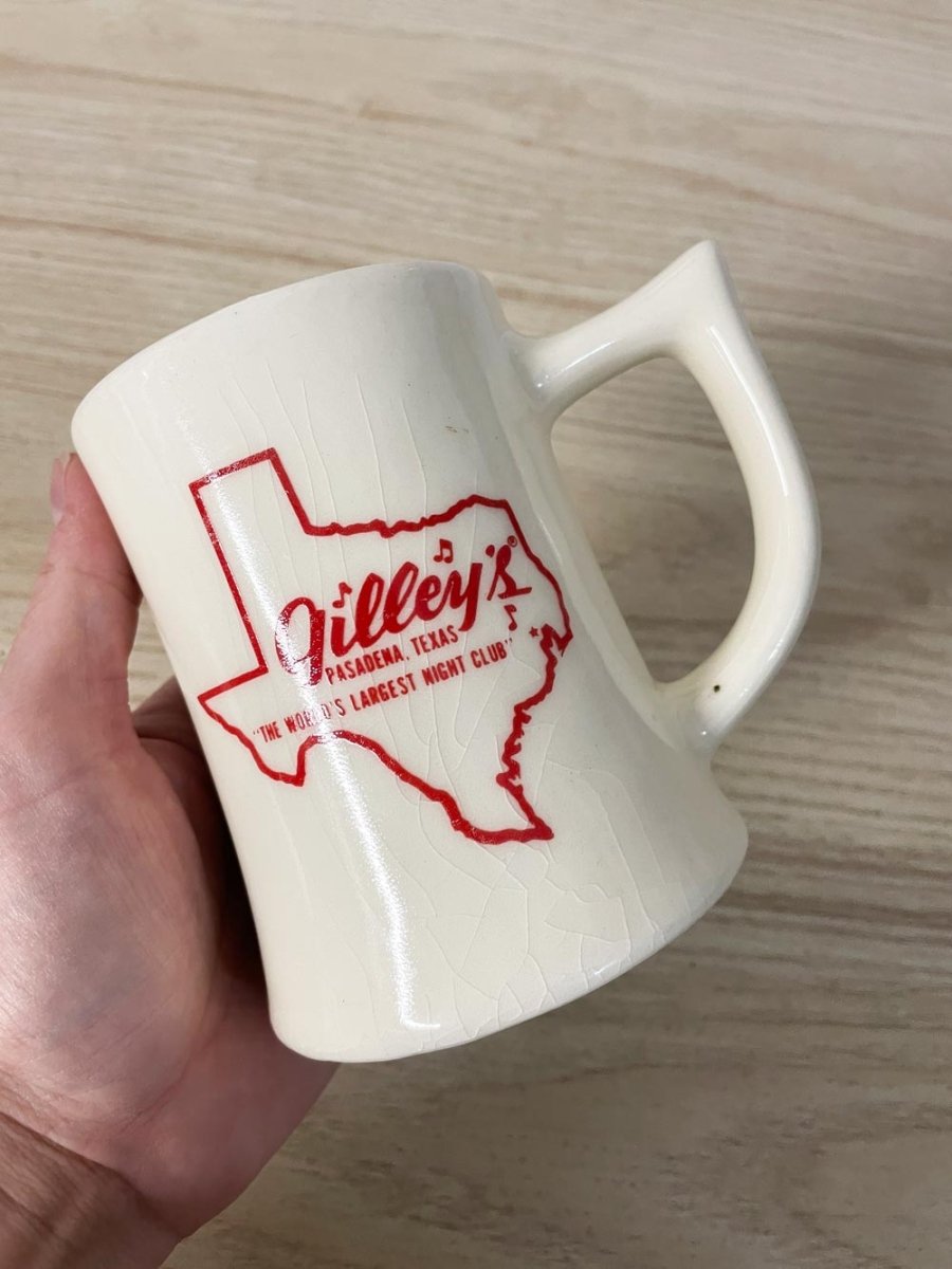 vintage 80s gilly's night club pasadena texas rose mug - good market thrift store