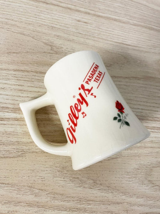 vintage 80s gilly's night club pasadena texas rose mug - good market thrift store