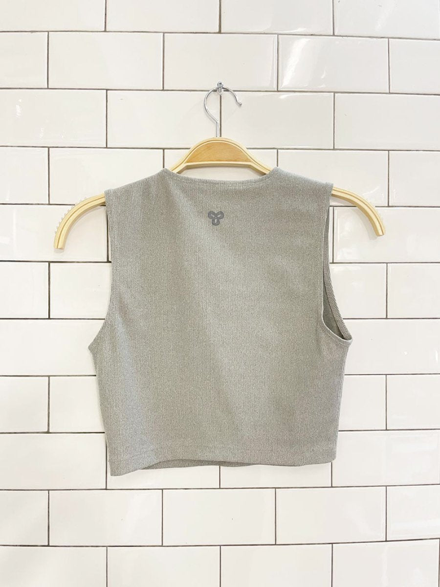 tna action high neck crop rib tank - good market thrift store