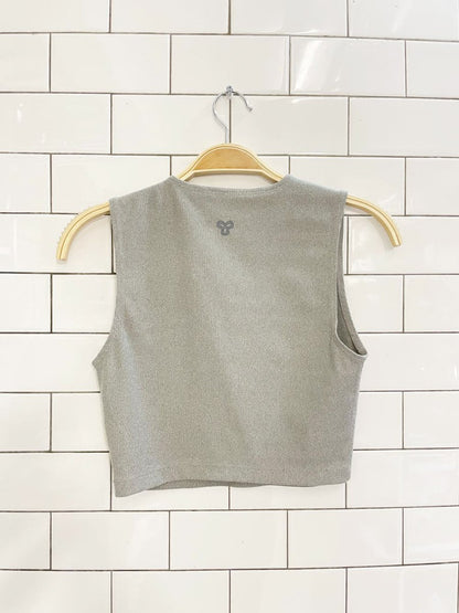 tna action high neck crop rib tank - good market thrift store