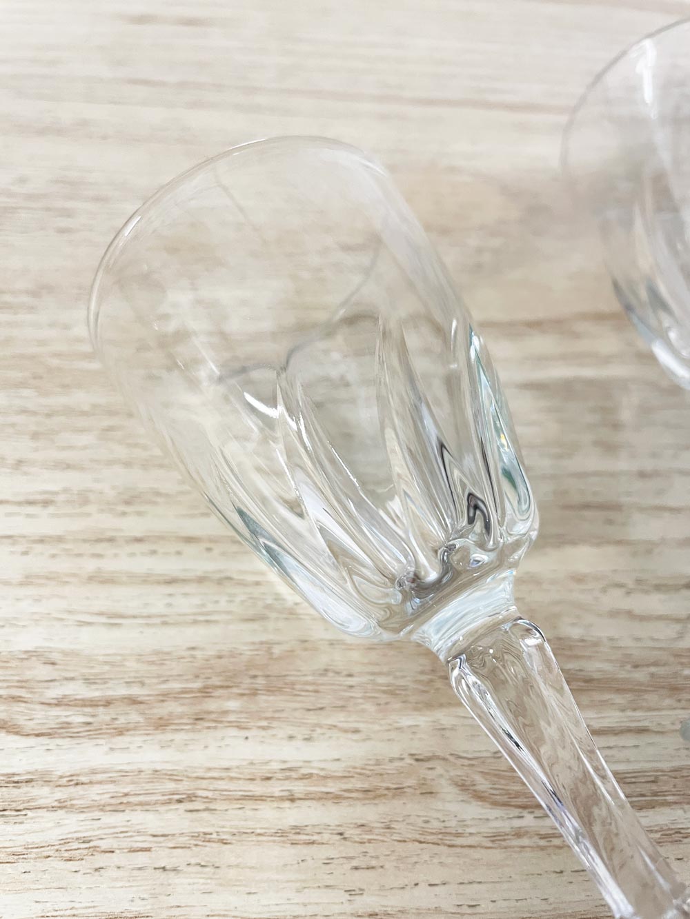 x2 vintage swirl crystal shot glasses - good market thrift store