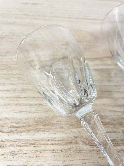 x2 vintage swirl crystal shot glasses - good market thrift store