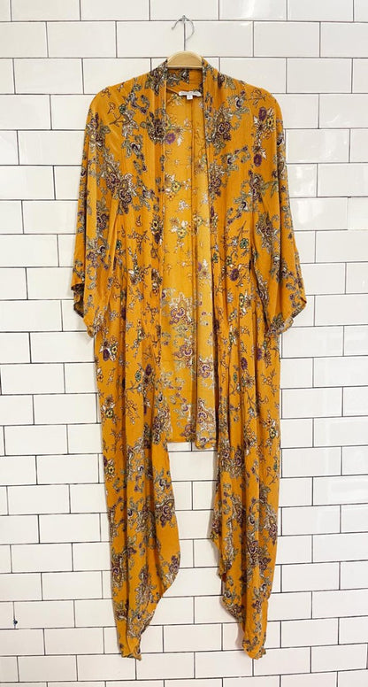 patrons of peace drape front floral kimono - good market thrift store