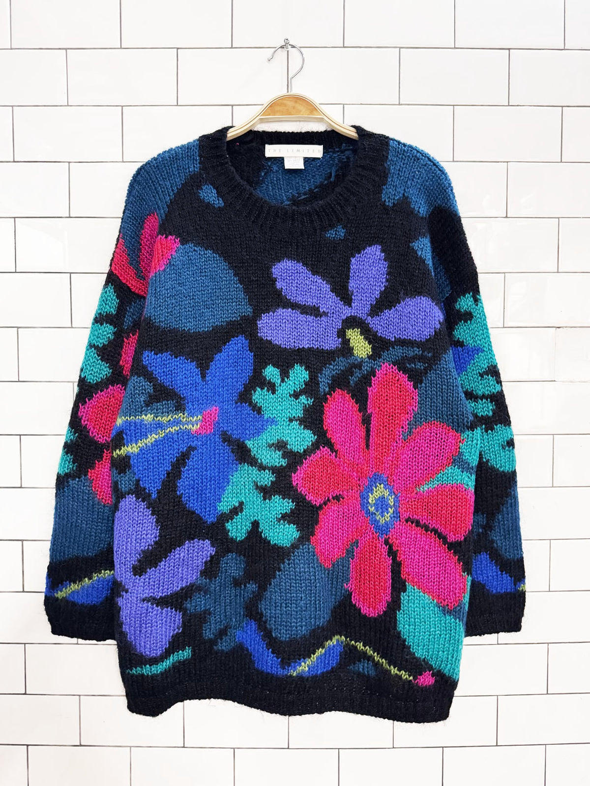 vintage the limited mohair-blend knit floral sweater