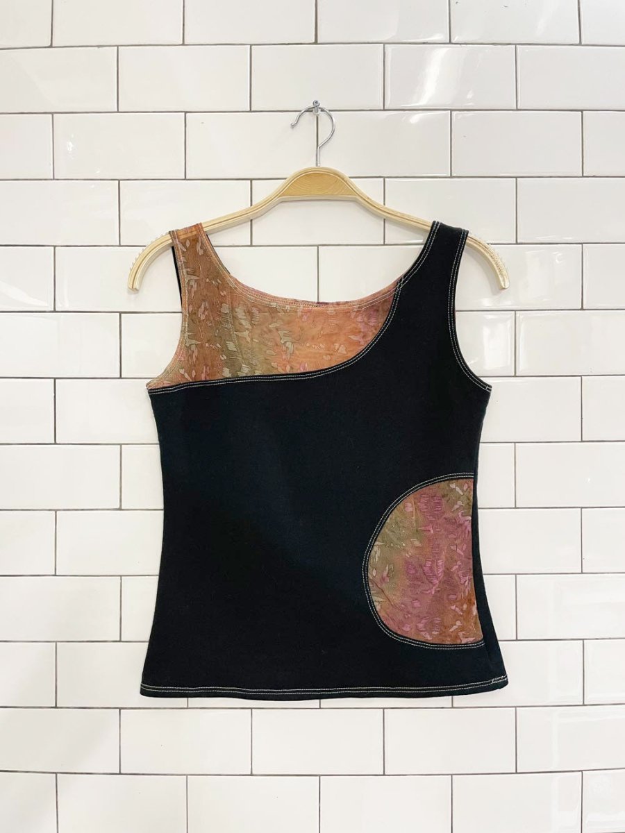 vintage 00s fresh mesh cut out tank - good market thrift store