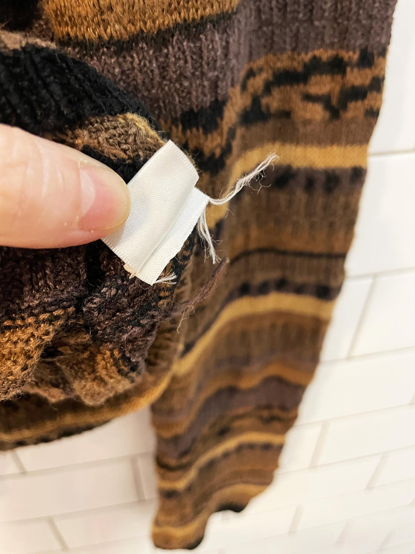 vintage jones new york stripe boxy knit pullover