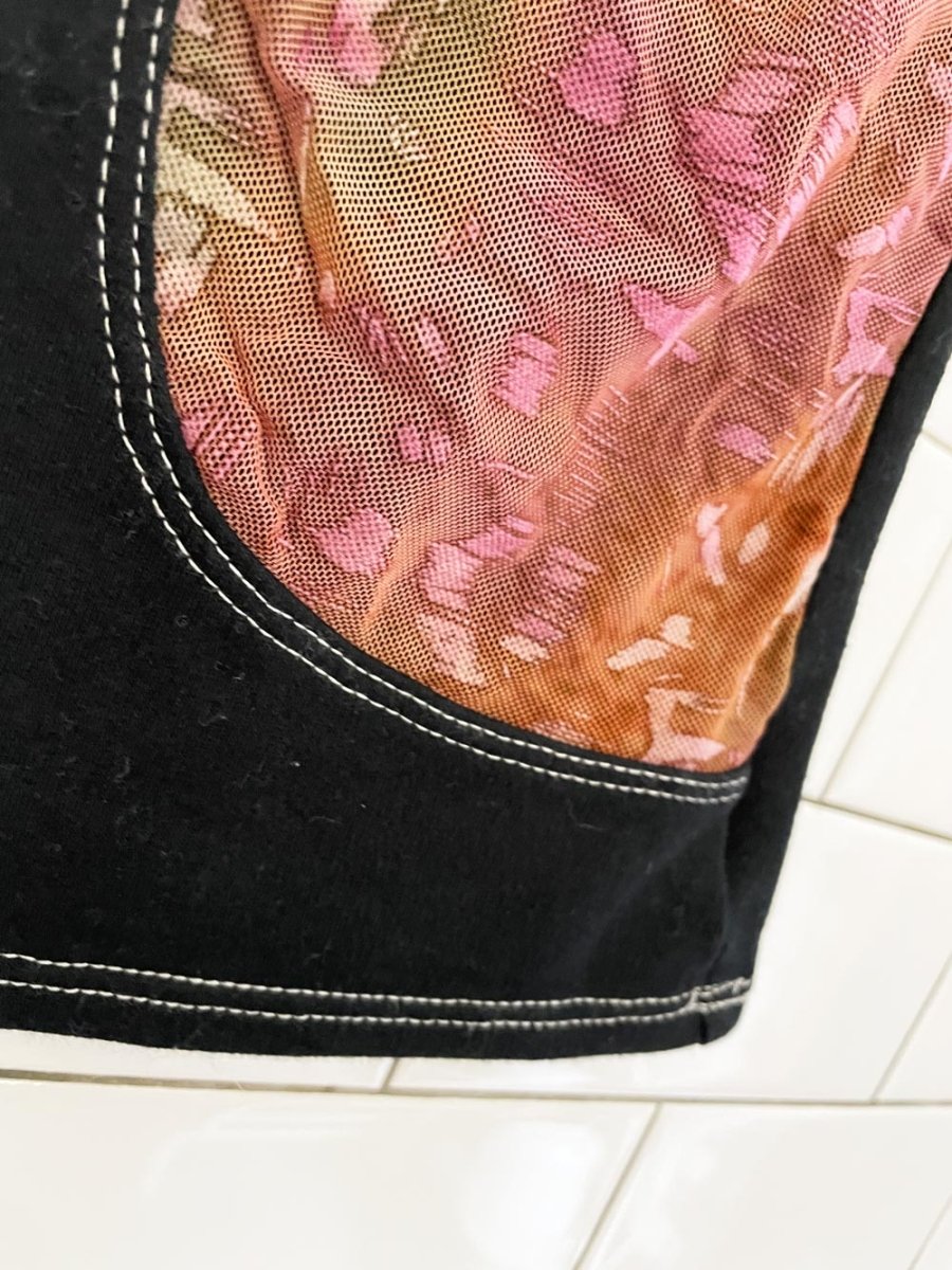 vintage 00s fresh mesh cut out tank - good market thrift store