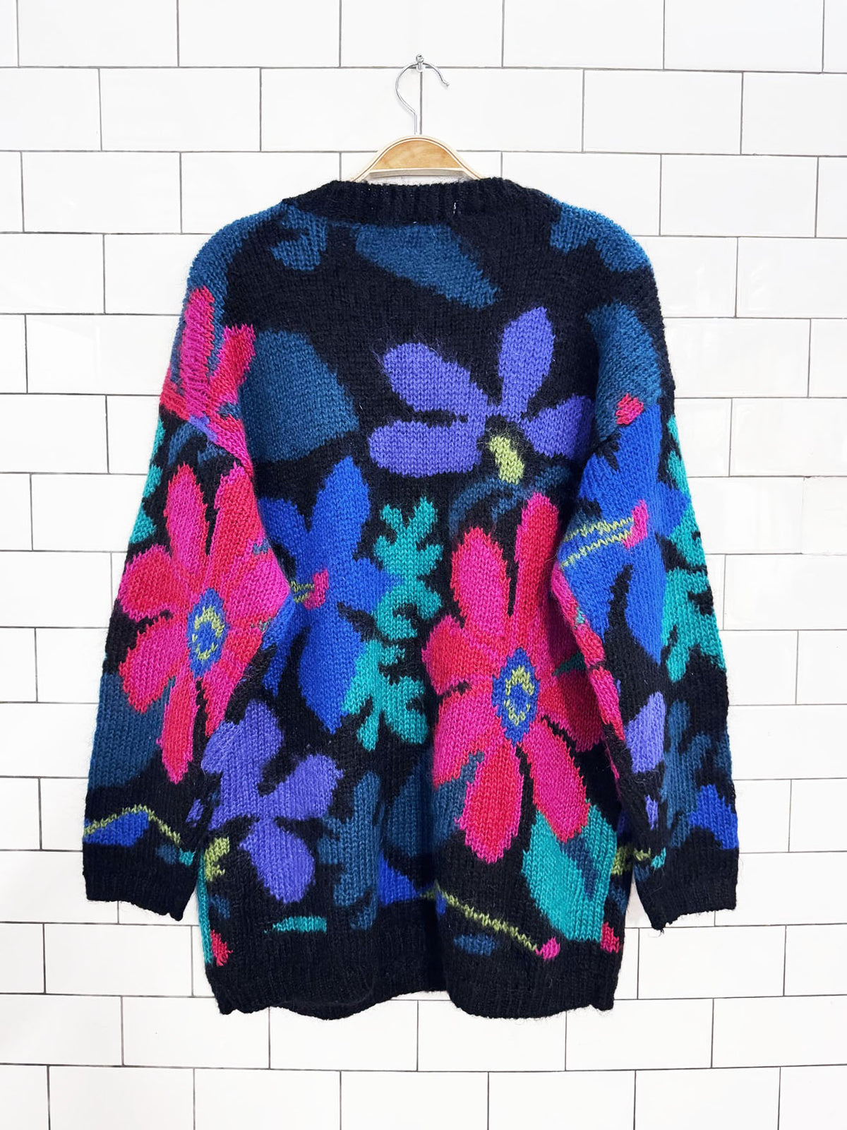 vintage the limited mohair-blend knit floral sweater