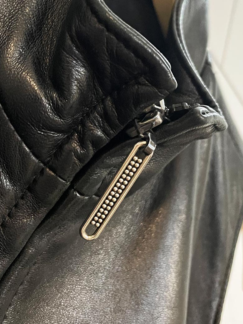 vintage 90s simons butter leather full zip fitted vest | made in canada