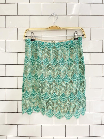 minkpink crochet lace mini skirt - good market thrift store