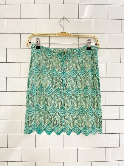 minkpink crochet lace mini skirt - good market thrift store