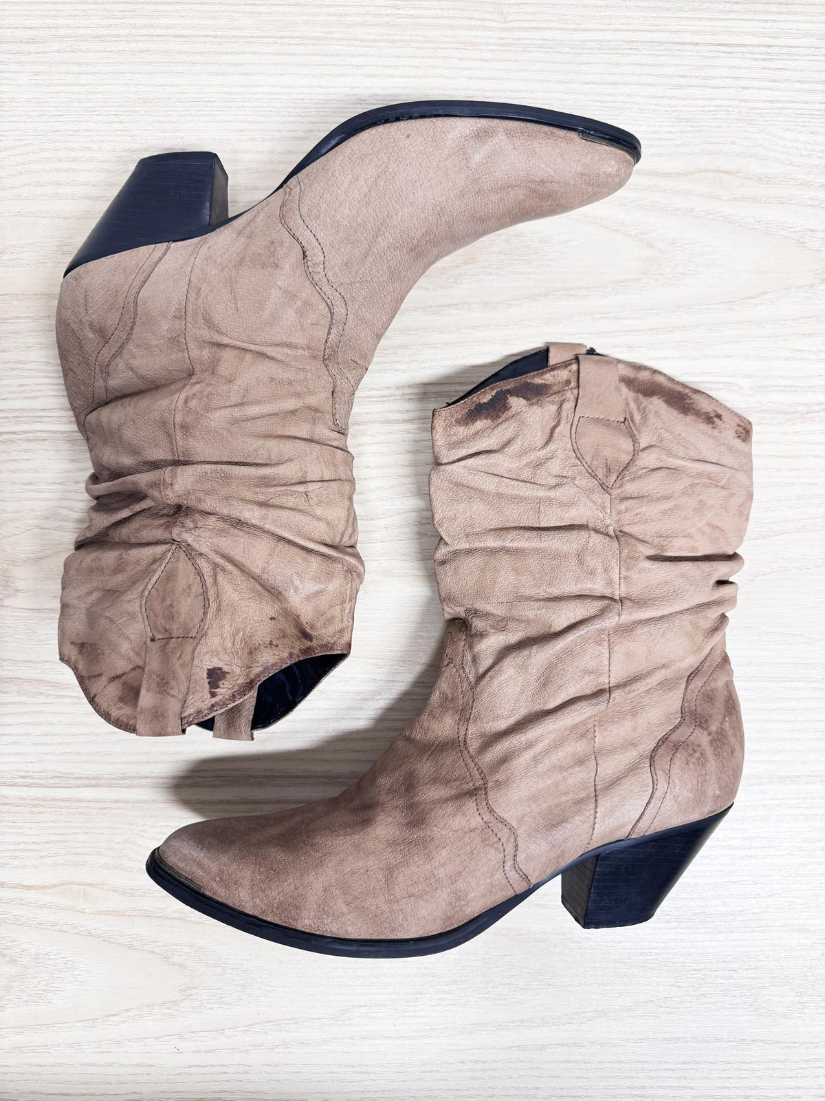vintage 90s laredo slouchy soft leather western cowboy boot | made in Brazil