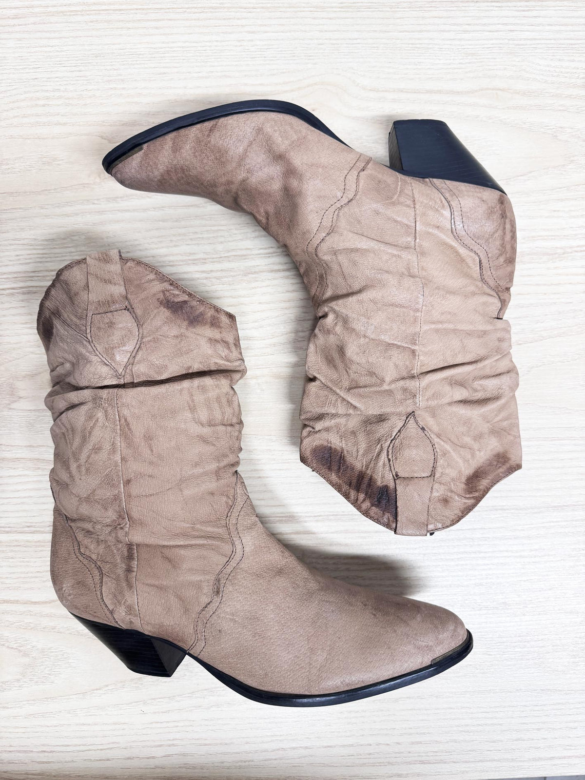 vintage 90s laredo slouchy soft leather western cowboy boot | made in Brazil