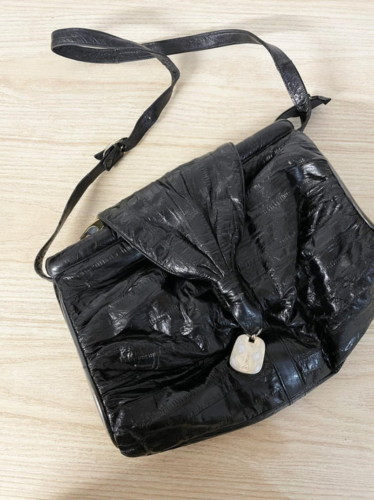 vintage 80s gianfranco lotti eelskin leather bag | made in Italy - good market thrift store