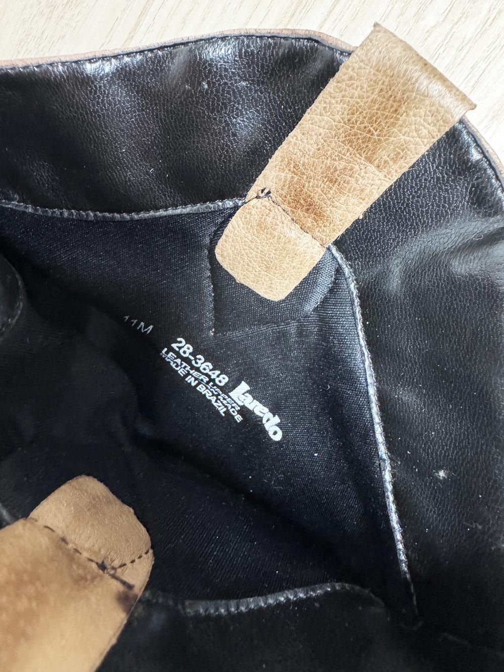 vintage 90s laredo slouchy soft leather western cowboy boot | made in Brazil
