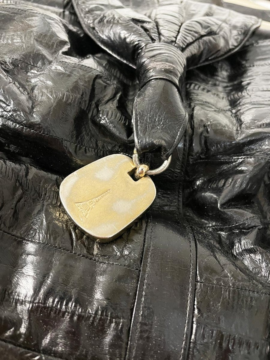 vintage 80s gianfranco lotti eelskin leather bag | made in Italy - good market thrift store