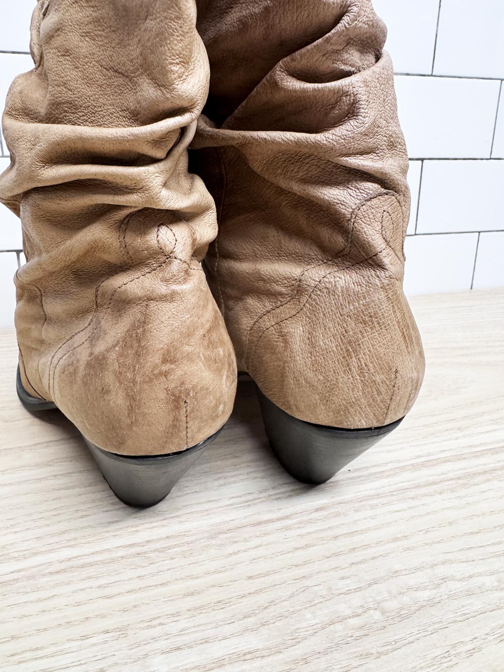 vintage 90s laredo slouchy soft leather western cowboy boot | made in Brazil