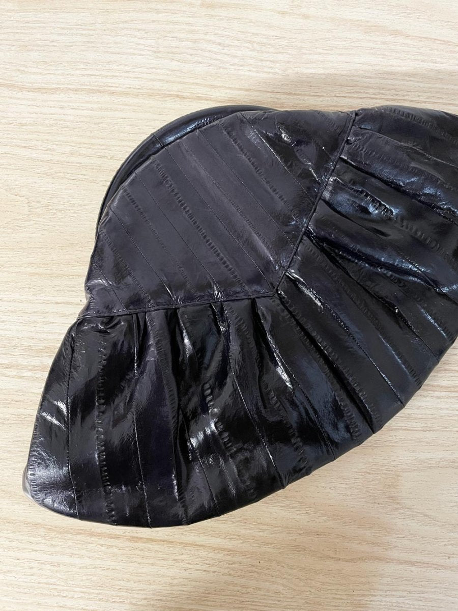 vintage 80s eelskin leather clutch | made in korea - good market thrift store